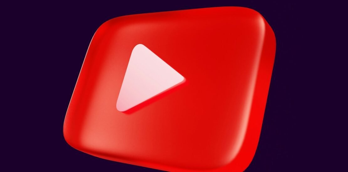 a red play button with a white arrow